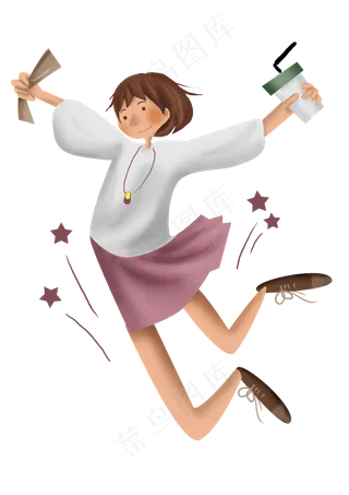 世界旅游日喝饮品的女孩