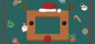 圣诞节简约扁平圣诞麋鹿banner