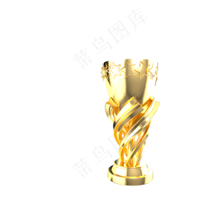 金色高清团队个人奖杯,免抠元素
