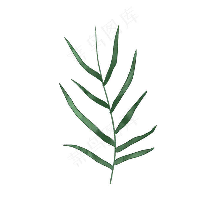 叶子手绘卡通水彩风格元素(2000X2000(DPI:300))psd模版下载