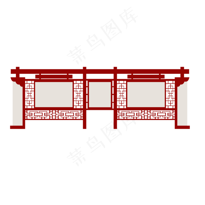 宣传栏中国风红色古风(2000X2000(DPI:300))ai矢量模版下载