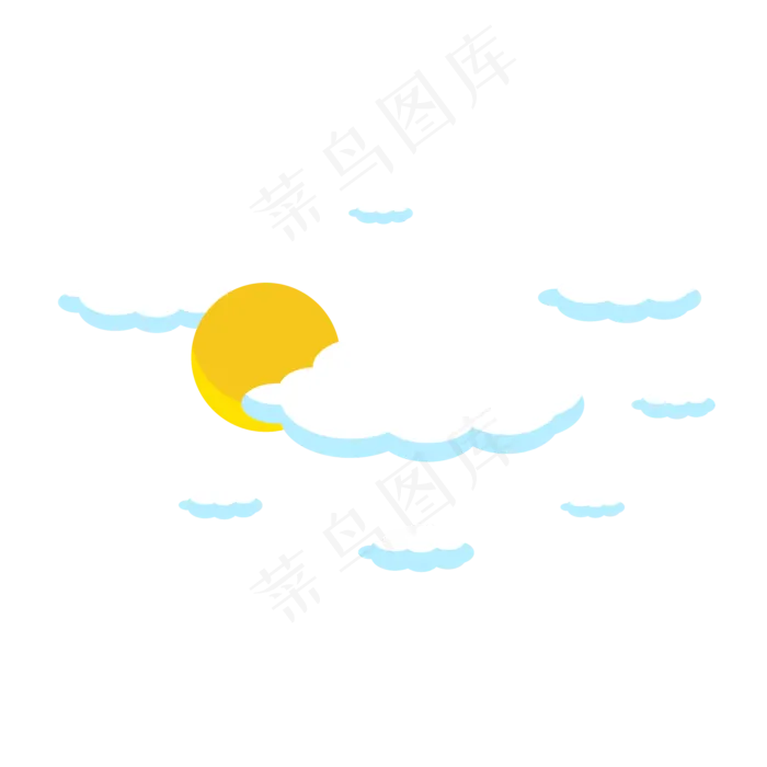 天气晴朗云朵天空,免抠元素