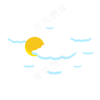 天气晴朗云朵天空,免抠元素