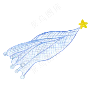 卡通手绘水彩捕鱼网 卡通手绘水彩捕鱼网