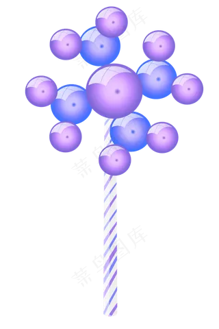 蓝紫色气球