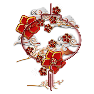 鼠年新年剪纸灯笼,免抠元素