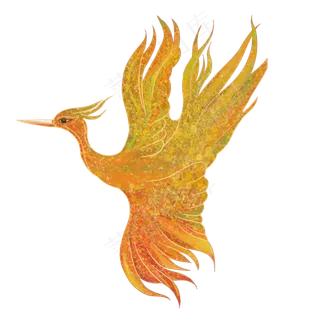 金色国潮飞鸟