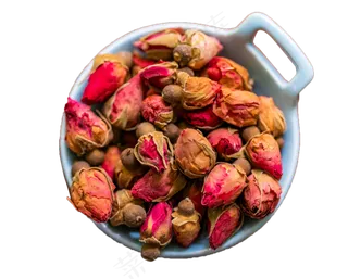 一碗玫瑰花朵花茶
