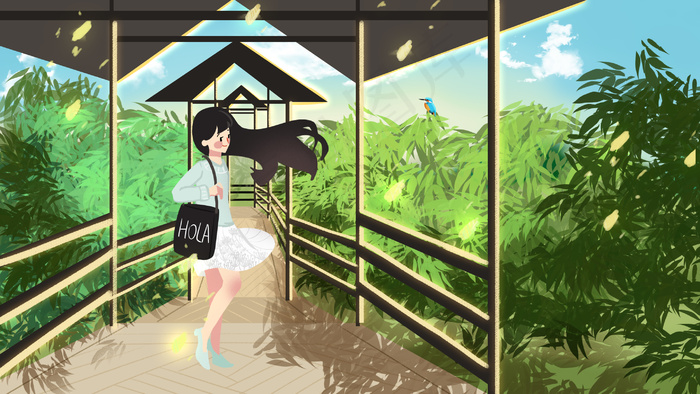 夏天五一劳动节出游(2880X1620(DPI:300))psd模版下载