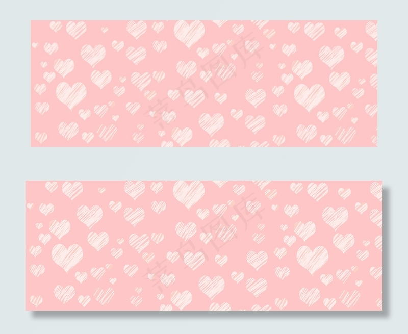 爱心清新平铺底纹背景