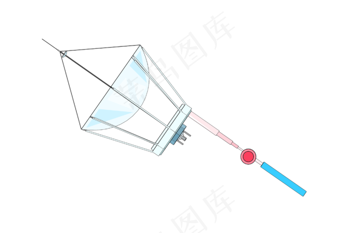 新闻雷达接收插画