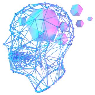 科技智能头像魔幻数据蓝色线框多,免抠元素 科技智能头像魔幻数据蓝色线框多,免抠元素