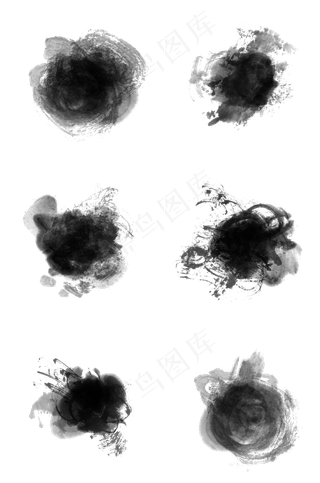 水墨墨迹手绘黑色泼墨中国风设计