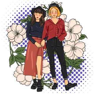 双十一电商姐妹文艺现代小插图