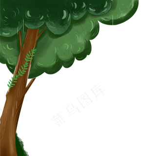 一棵绿色的大树免抠图