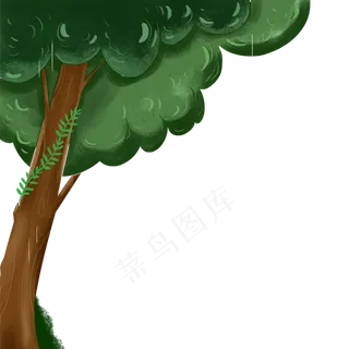 一棵绿色的大树免抠图