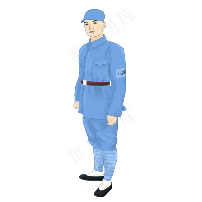 党建建军节八路军(2000X2000(DPI:150))psd模版下载