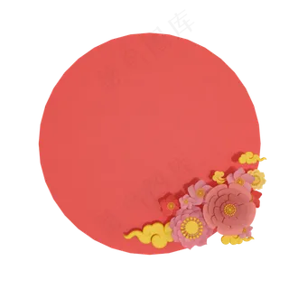 c4d新年框免费下载,免抠元素