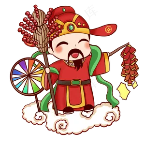 2019玩耍财神爷,免抠元素