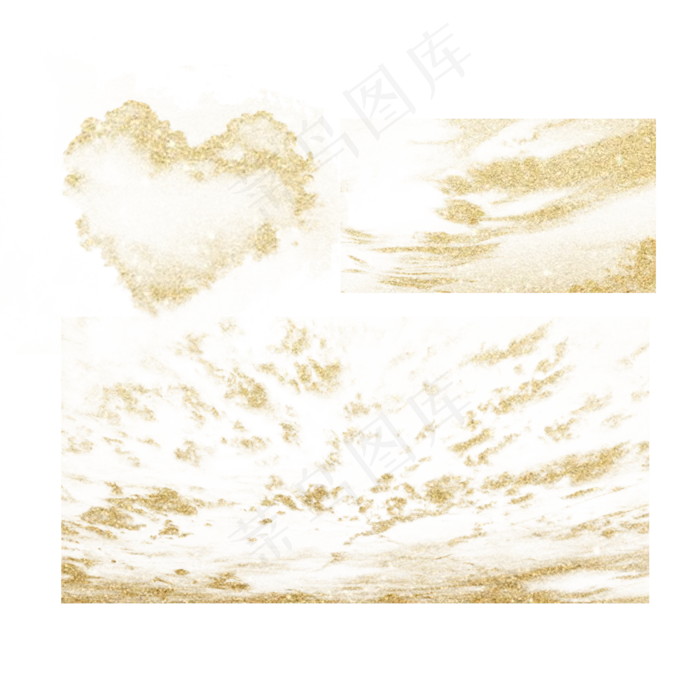 金粉泼墨天空素材,免抠元素