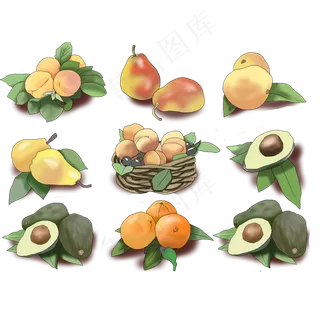 新鲜水果健康杏桃新疆梨子牛油果