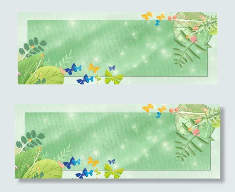 文艺小清新春天展板背景图