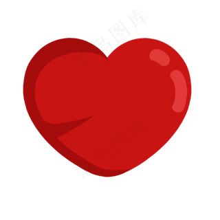 红色爱心卡通装饰
