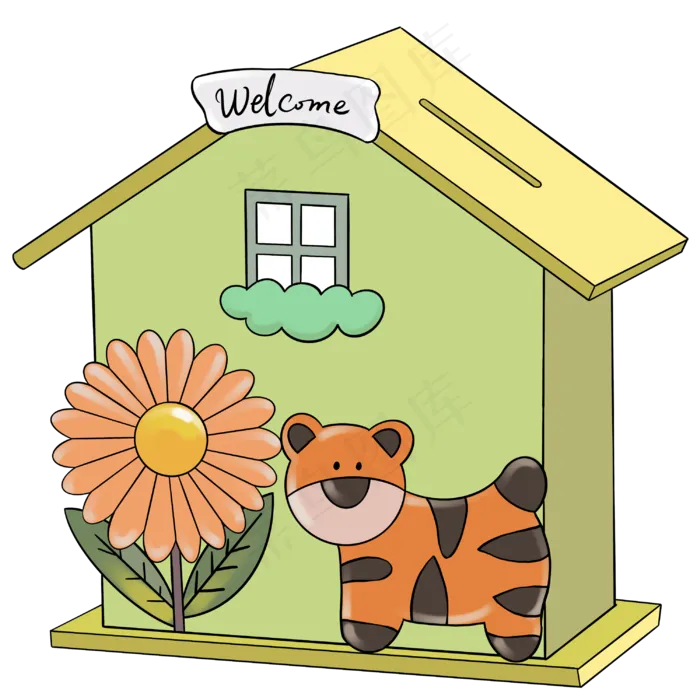 六一儿童节房子存钱罐(3000X3000(DPI:132))psd模版下载