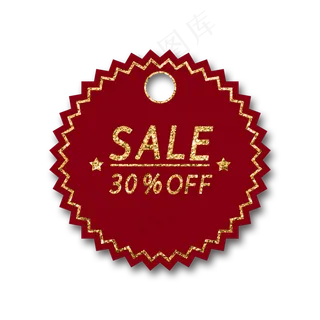 红色促销吊牌8