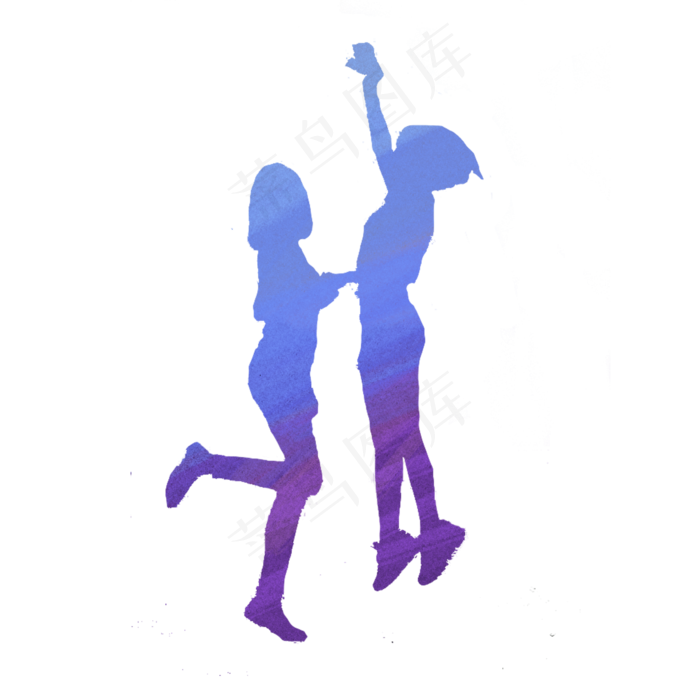 毕业季剪影姐妹闺蜜(2000X2000(DPI:300))psd模版下载