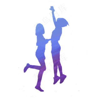 毕业季剪影姐妹闺蜜