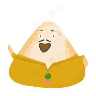 土豪粽子形象装饰素材