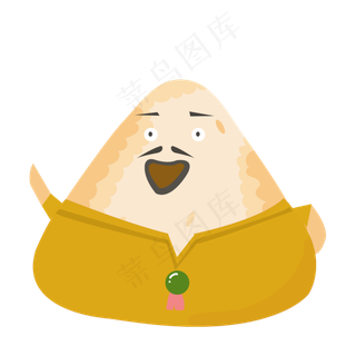 土豪粽子形象装饰素材