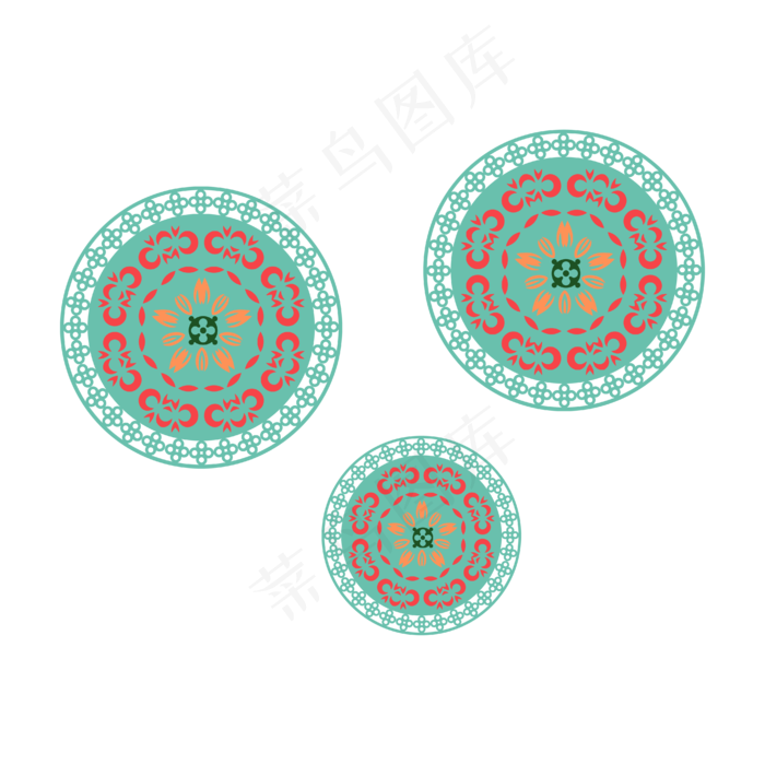 矢量手绘花朵花纹