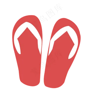 卡通手绘可爱沙滩拖鞋