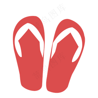 卡通手绘可爱沙滩拖鞋