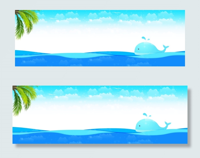 卡通水面背景模板