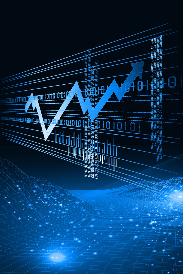 商务大气蓝色渐变互联网大数据背景