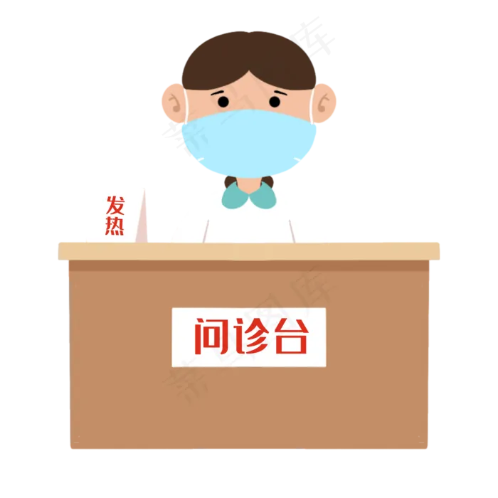 新型冠状病毒医院问诊台(2000X2000(DPI:300))psd模版下载