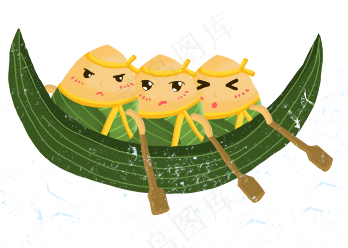 端午节划龙舟粽子(3500X2500(DPI:300))psd模版下载
