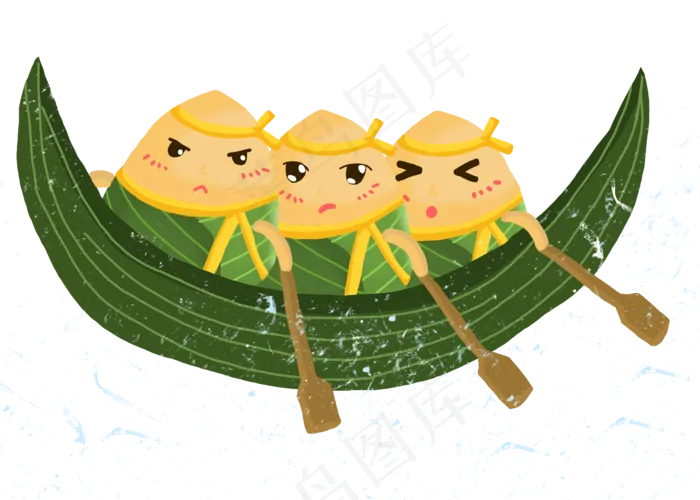 端午节划龙舟粽子(3500X2500(DPI:300))psd模版下载