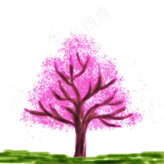 中国风水彩樱花树生活用品封面产