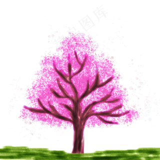 中国风水彩樱花树生活用品封面产