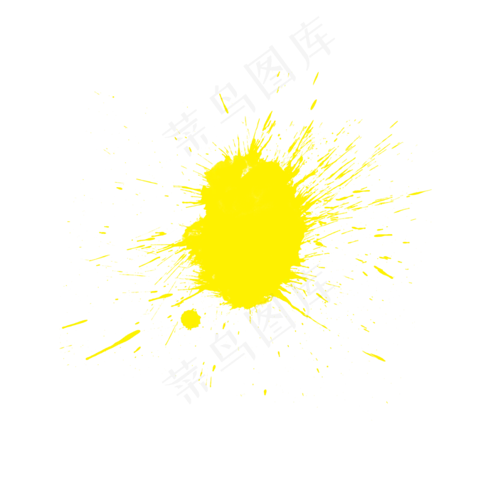 黄色斑驳笔刷效果(2000X2000(DPI:300))psd模版下载