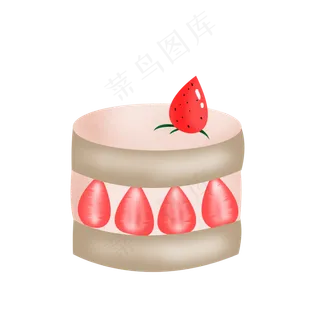 粉色草莓蛋糕