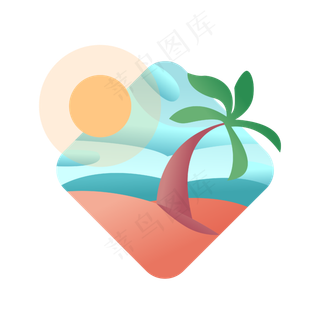 矢量手绘风景山脉