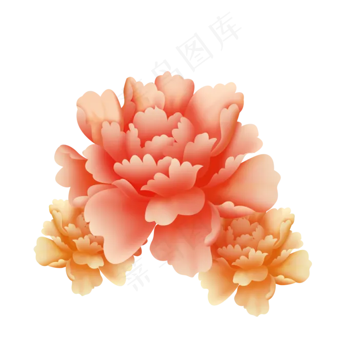 牡丹花富贵花(2000X2000(DPI:300))psd模版下载