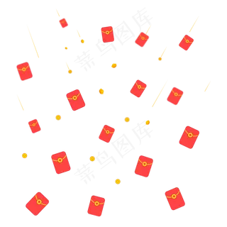 活动红包雨,免抠元素