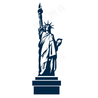 东京自由女神雕像建筑旅游景点剪,免抠元素