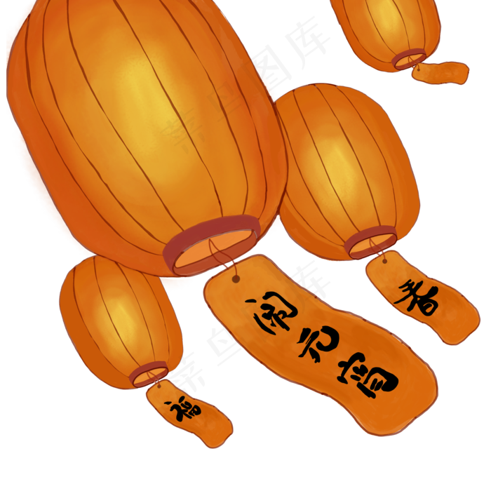 一个漂亮的花灯免抠图